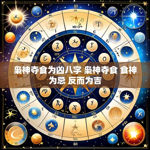 枭神夺食为凶八字 枭神夺食 食神为忌 反而为吉