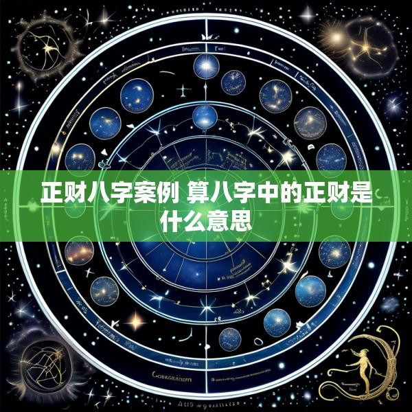 正财八字案例 算八字中的正财是什么意思