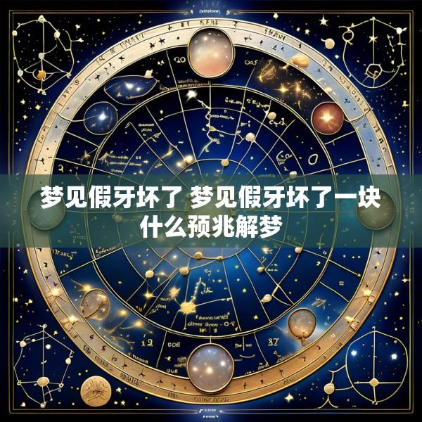 梦见假牙坏了 梦见假牙坏了一块什么预兆解梦