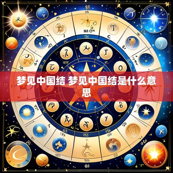 梦见中国结 梦见中国结是什么意思