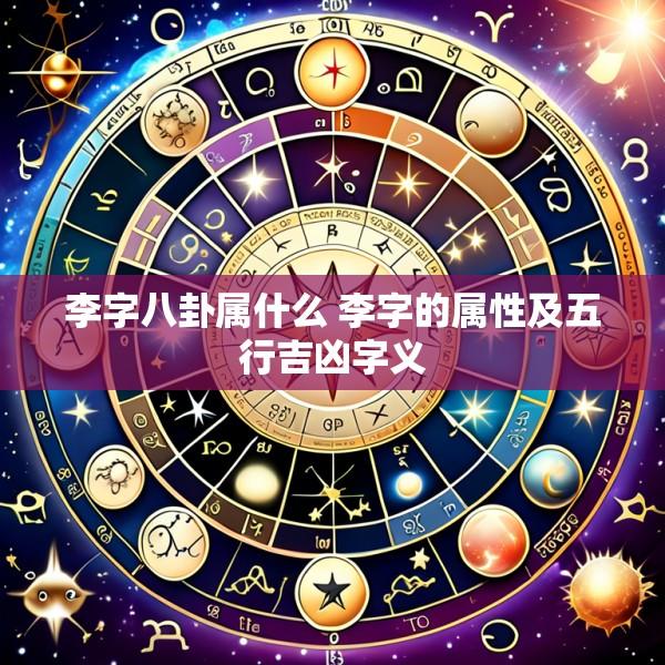 李字八卦属什么 李字的属性及五行吉凶字义