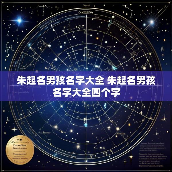 朱起名男孩名字大全 朱起名男孩名字大全四个字