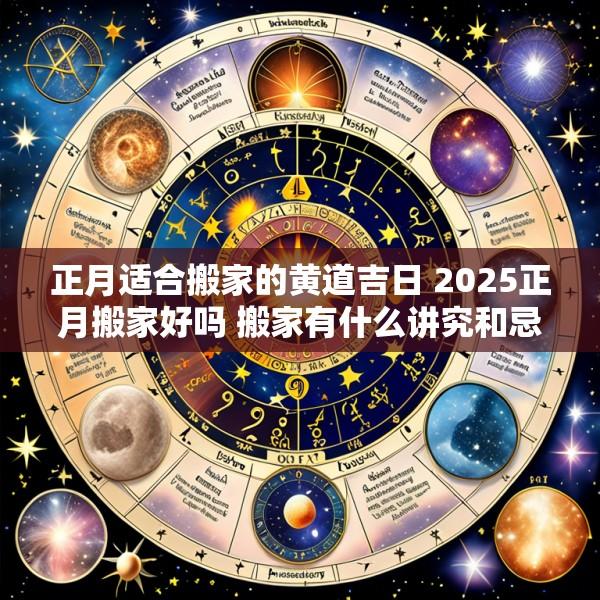 正月适合搬家的黄道吉日 2025正月搬家好吗 搬家有什么讲究和忌讳