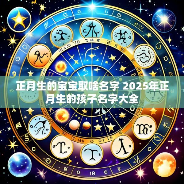 正月生的宝宝取啥名字 2025年正月生的孩子名字大全