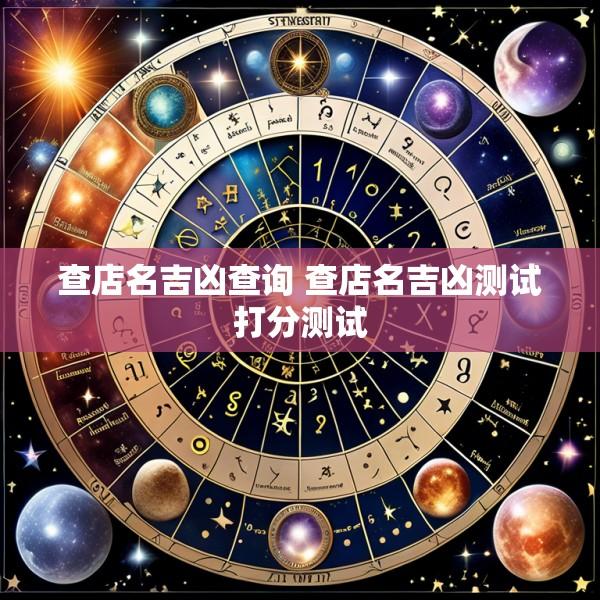 查店名吉凶查询 查店名吉凶测试打分测试