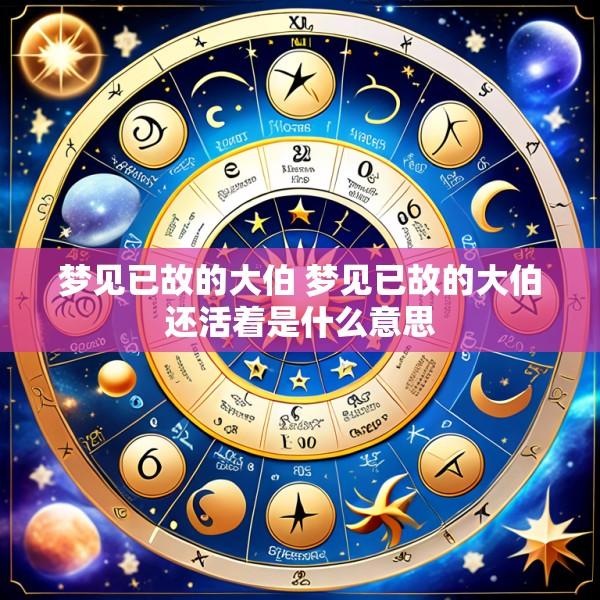 梦见已故的大伯 梦见已故的大伯还活着是什么意思