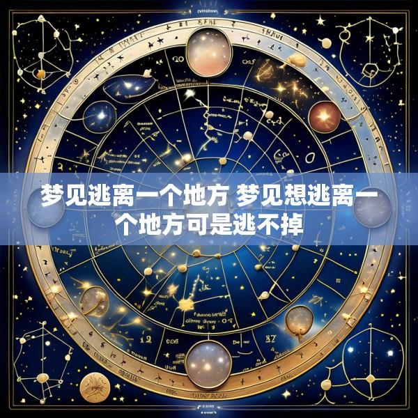 梦见逃离一个地方 梦见想逃离一个地方可是逃不掉