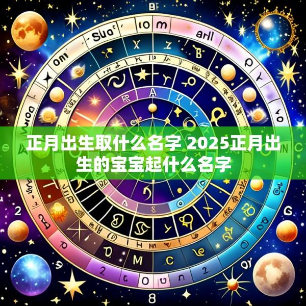 正月出生取什么名字 2025正月出生的宝宝起什么名字