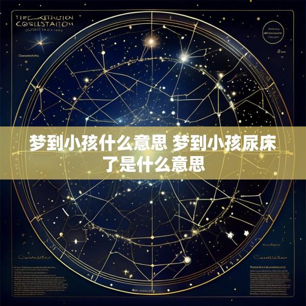 梦到小孩什么意思 梦到小孩尿床了是什么意思