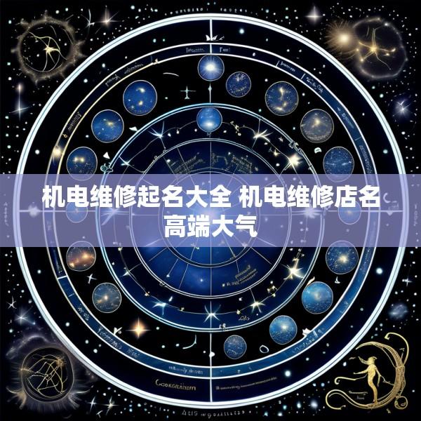 机电维修起名大全 机电维修店名高端大气