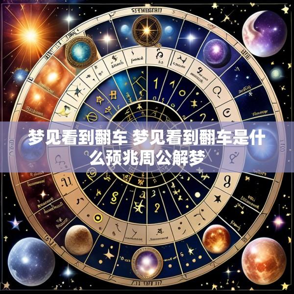 梦见看到翻车 梦见看到翻车是什么预兆周公解梦