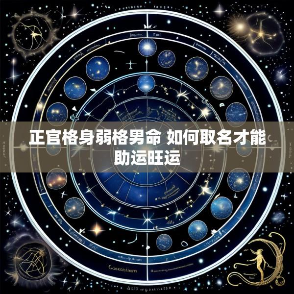 正官格身弱格男命 如何取名才能助运旺运