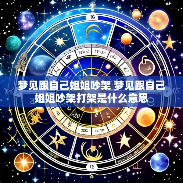 梦见跟自己姐姐吵架 梦见跟自己姐姐吵架打架是什么意思