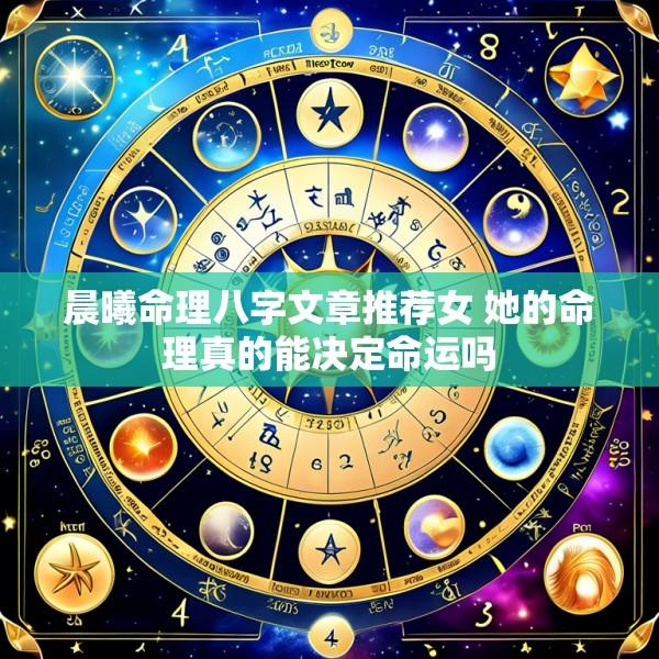 晨曦命理八字文章推荐女 她的命理真的能决定命运吗