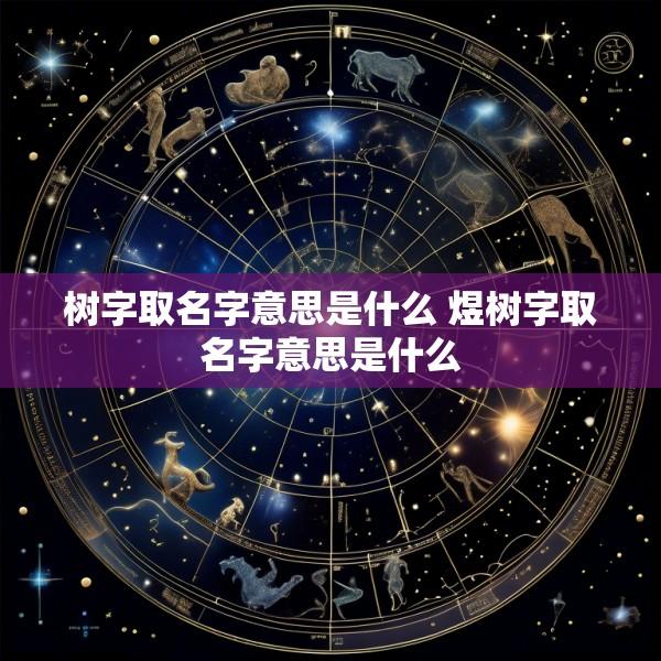 树字取名字意思是什么 煜树字取名字意思是什么