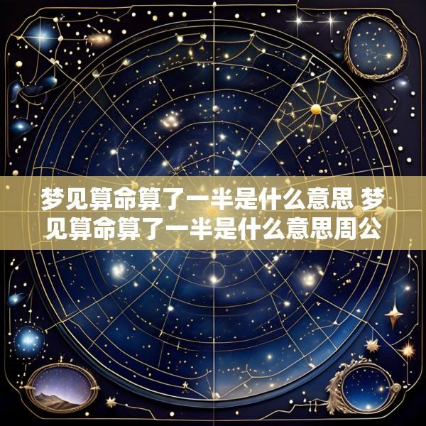 梦见算命算了一半是什么意思 梦见算命算了一半是什么意思周公解梦