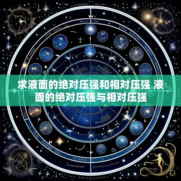 求液面的绝对压强和相对压强 液面的绝对压强与相对压强