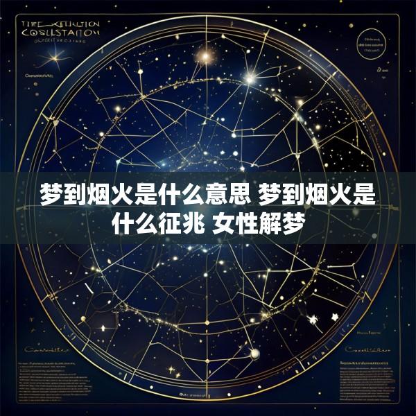 梦到烟火是什么意思 梦到烟火是什么征兆 女性解梦