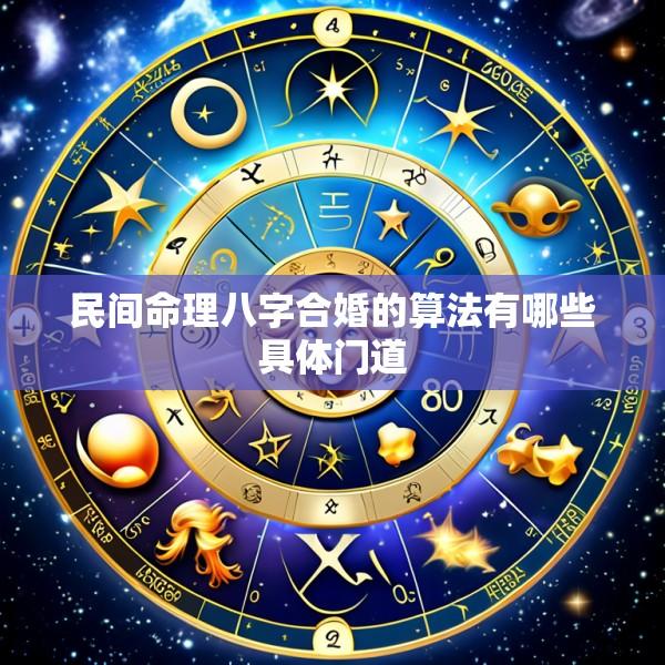 民间命理八字合婚的算法有哪些具体门道
