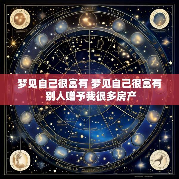 梦见自己很富有 梦见自己很富有 别人赠予我很多房产
