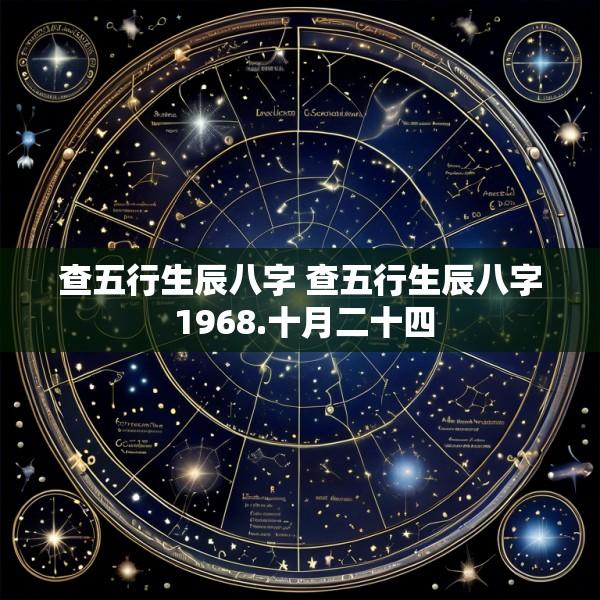 查五行生辰八字 查五行生辰八字 1968.十月二十四