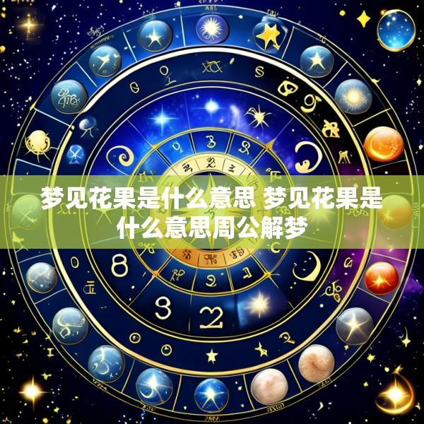 梦见花果是什么意思 梦见花果是什么意思周公解梦