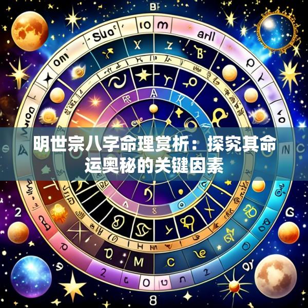 明世宗八字命理赏析：探究其命运奥秘的关键因素