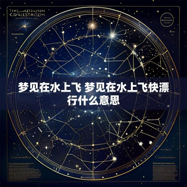 梦见在水上飞 梦见在水上飞快漂行什么意思