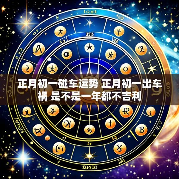 正月初一碰车运势 正月初一出车祸 是不是一年都不吉利
