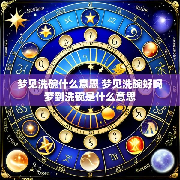梦见洗碗什么意思 梦见洗碗好吗梦到洗碗是什么意思