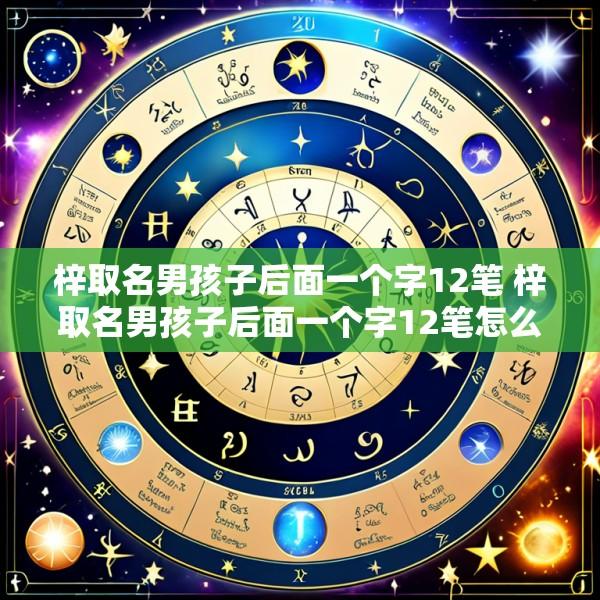 梓取名男孩子后面一个字12笔 梓取名男孩子后面一个字12笔怎么取