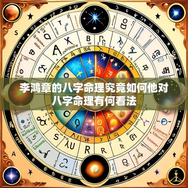 李鸿章的八字命理究竟如何他对八字命理有何看法