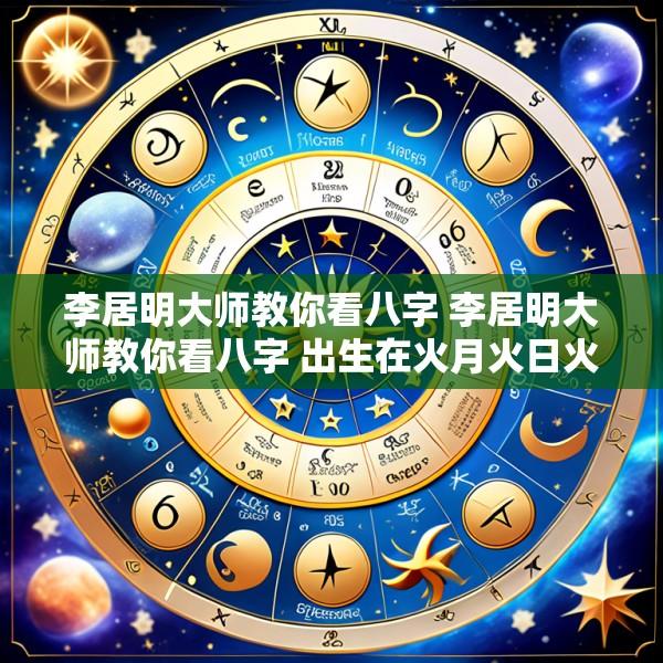 李居明大师教你看八字 李居明大师教你看八字 出生在火月火日火时的人八字