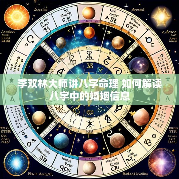 李双林大师讲八字命理 如何解读八字中的婚姻信息