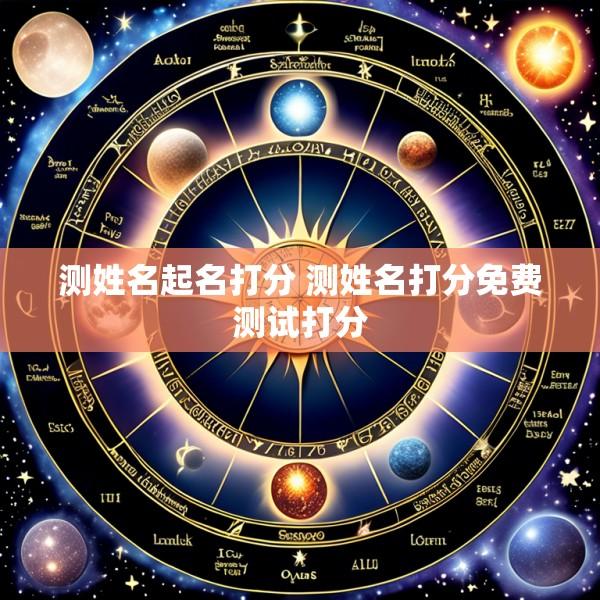 测姓名起名打分 测姓名打分免费测试打分
