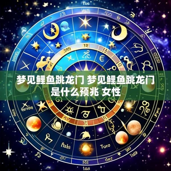 梦见鲤鱼跳龙门 梦见鲤鱼跳龙门是什么预兆 女性