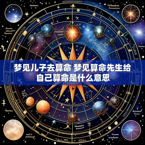 梦见儿子去算命 梦见算命先生给自己算命是什么意思