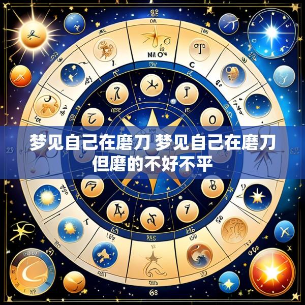 梦见自己在磨刀 梦见自己在磨刀但磨的不好不平