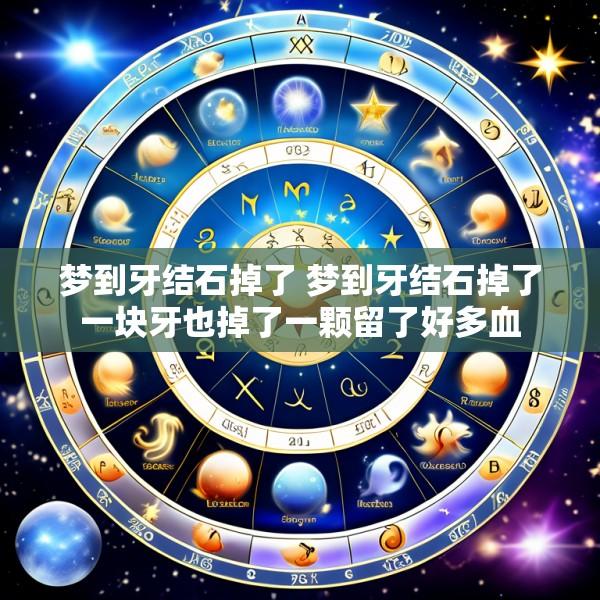 梦到牙结石掉了 梦到牙结石掉了一块牙也掉了一颗留了好多血