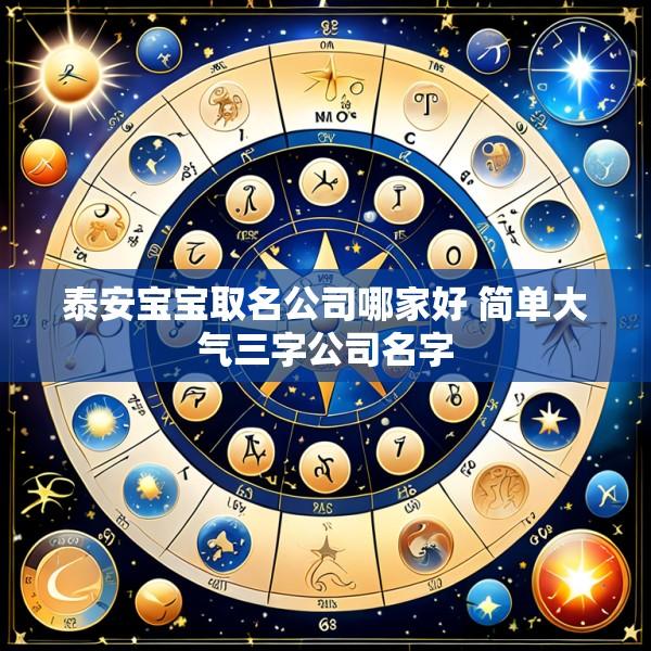 泰安宝宝取名公司哪家好 简单大气三字公司名字