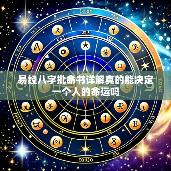 易经八字批命书详解真的能决定一个人的命运吗