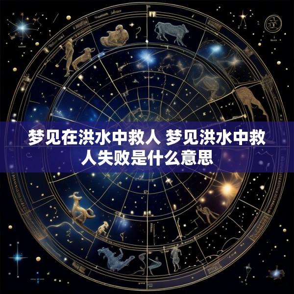 梦见在洪水中救人 梦见洪水中救人失败是什么意思