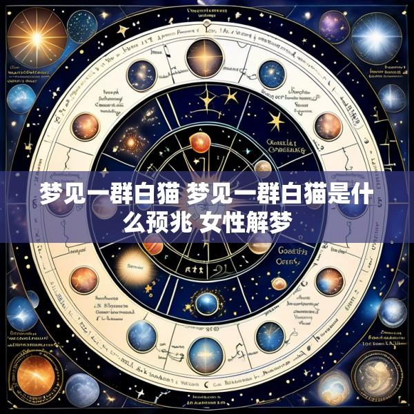梦见一群白猫 梦见一群白猫是什么预兆 女性解梦
