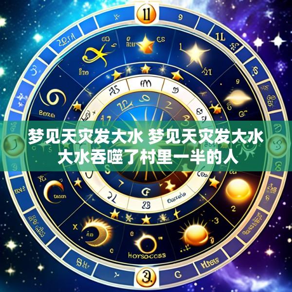 梦见天灾发大水 梦见天灾发大水 大水吞噬了村里一半的人