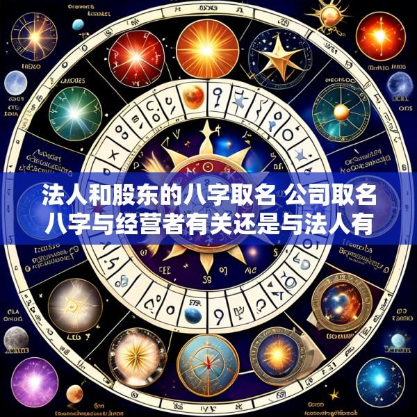 法人和股东的八字取名 公司取名八字与经营者有关还是与法人有关