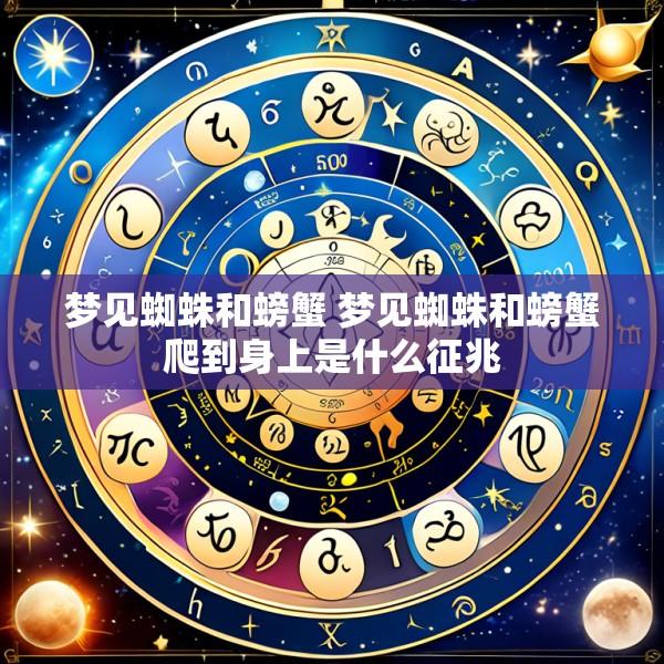 梦见蜘蛛和螃蟹 梦见蜘蛛和螃蟹爬到身上是什么征兆