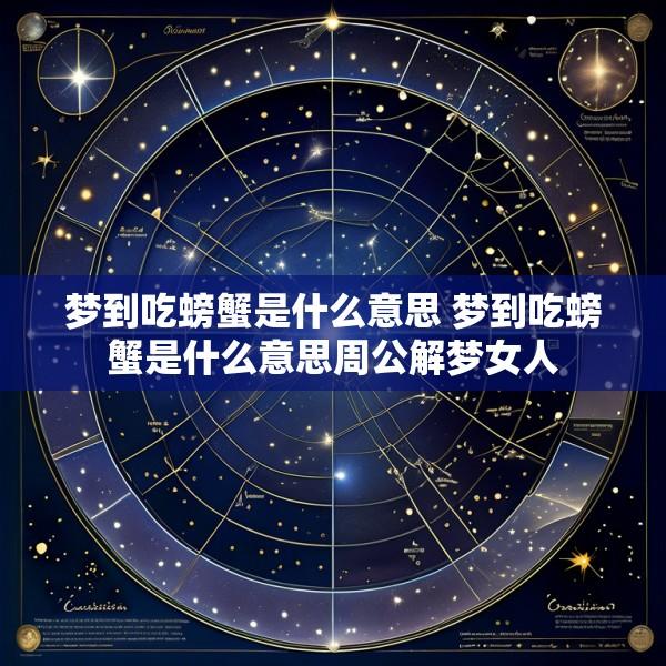 梦到吃螃蟹是什么意思 梦到吃螃蟹是什么意思周公解梦女人