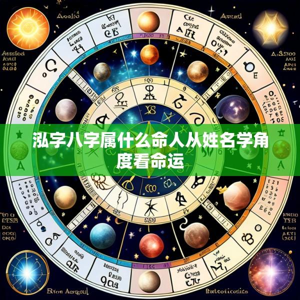 泓字八字属什么命人从姓名学角度看命运