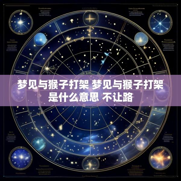 梦见与猴子打架 梦见与猴子打架是什么意思 不让路