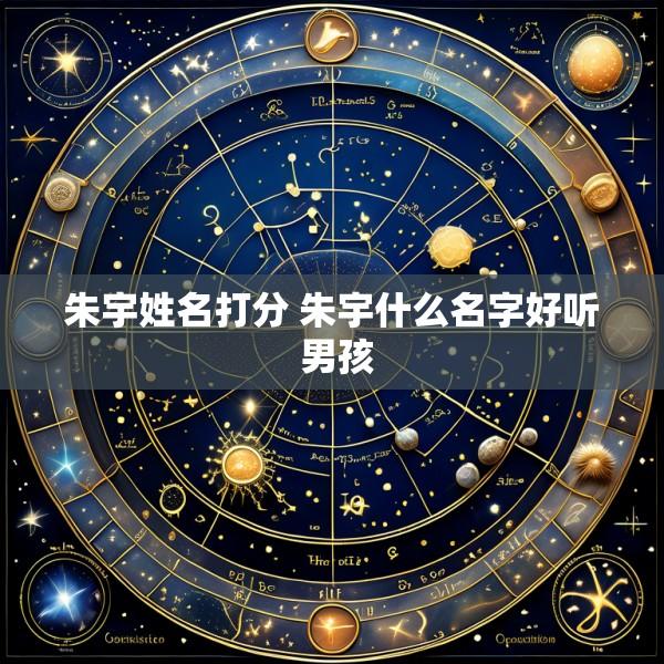 朱宇姓名打分 朱宇什么名字好听 男孩